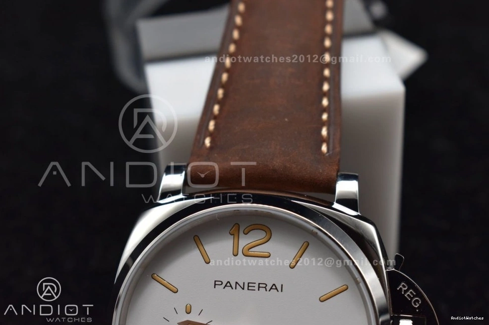 Luminor Edition 977 on PAM1046 White Due Dial Asso Brown Bold AXXXIV VSF Strap Best 1009